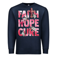 Navy faith hope cure breast cancer Premium Sweatshirt - CowGirlArtShop