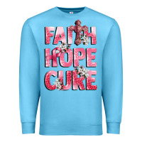 Ocean Blue faith hope cure breast cancer Premium Sweatshirt - CowGirlArtShop