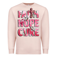 Pale Pink faith hope cure breast cancer Premium Sweatshirt - CowGirlArtShop