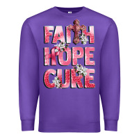 Purple faith hope cure breast cancer Premium Sweatshirt - CowGirlArtShop