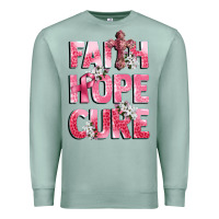 Seafoam faith hope cure breast cancer Premium Sweatshirt - CowGirlArtShop