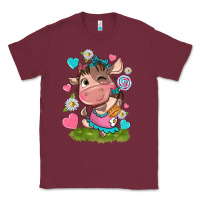 Burgundy little cute cow Classic Tee - NancyCooperArtShop