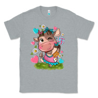 Heather Grey little cute cow Classic Tee - NancyCooperArtShop