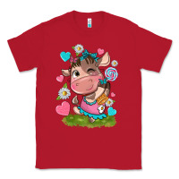 Red little cute cow Classic Tee - NancyCooperArtShop