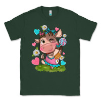 Sports Green little cute cow Classic Tee - NancyCooperArtShop
