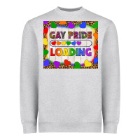 Heather Grey Gay Pride Loading LGBTQ Tumbler Heavyweight Sweatshirt - BundleAndBundleShop
