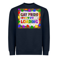 Navy Gay Pride Loading LGBTQ Tumbler Heavyweight Sweatshirt - BundleAndBundleShop