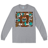 Heather Grey American Football Mom Tumbler Long Sleeve Tee - BundleAndBundleShop
