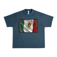 Midnight Navy mexico flag black glitter leopard Urban Heavy Tee - AdoDesignShop