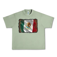 Oil Green mexico flag black glitter leopard Urban Heavy Tee - AdoDesignShop