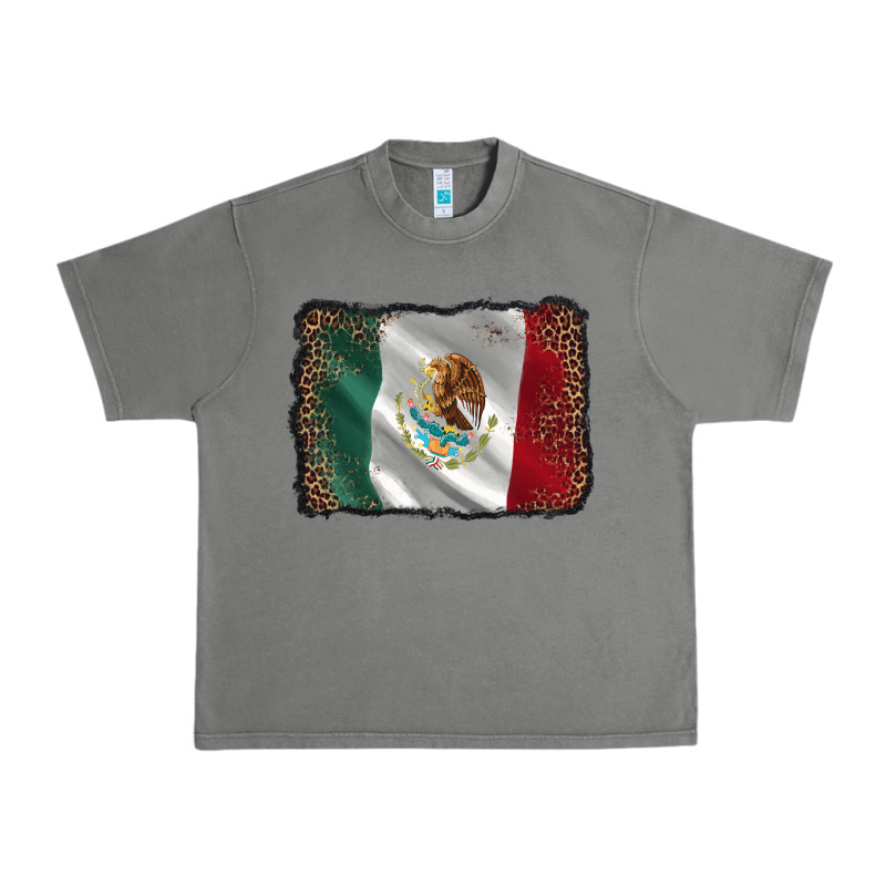 Mexico Flag Black Glitter Leopard Urban Heavy Tee by AdoDesignShop | Teevron