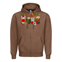 Chestnut Hispanic Heritage Month Coffee Cups Zipper Hoodie - texasbilliewilder