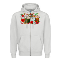 Dove Grey Hispanic Heritage Month Coffee Cups Zipper Hoodie - texasbilliewilder