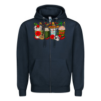 Navy Hispanic Heritage Month Coffee Cups Zipper Hoodie - texasbilliewilder