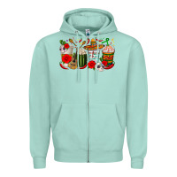 Seafoam Hispanic Heritage Month Coffee Cups Zipper Hoodie - texasbilliewilder