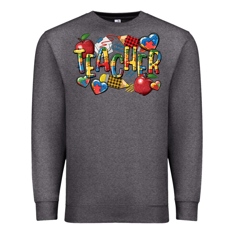 Autism Teacher Premium Sweatshirt by CowGirlArtShop | Teevron