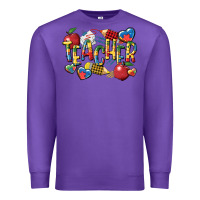 Purple autism teacher Premium Sweatshirt - CowGirlArtShop