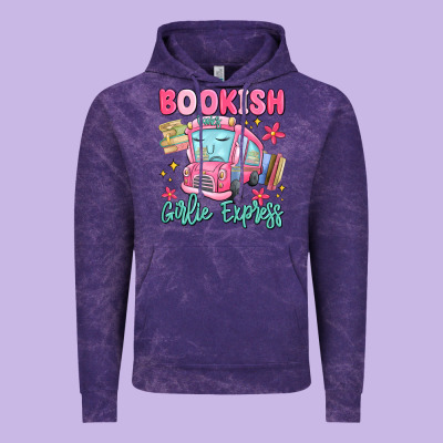 Bookish Girlie Express Vintage Hoodie Designed By Maliassmallbusiness