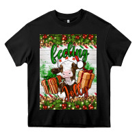 Black Christmas feeling jolly cow Heavy Core Tee - Artiststas