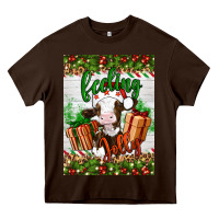 Christmas Feeling Jolly Cow Heavy Core Tee | Teevron