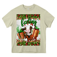 Mossy Christmas feeling jolly cow Heavy Core Tee - Artiststas