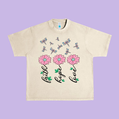 Faith Hope Love Urban Heavy Tee Designed By Maliassmallbusiness