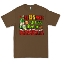 Cacao beginning to look like a christmas with gin and gifts Premium Tee - AdoDesignShop
