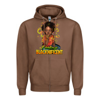 Chestnut feeling blacknificent Zipper Hoodie - NancyCooperArtShop