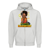 Dove Grey feeling blacknificent Zipper Hoodie - NancyCooperArtShop