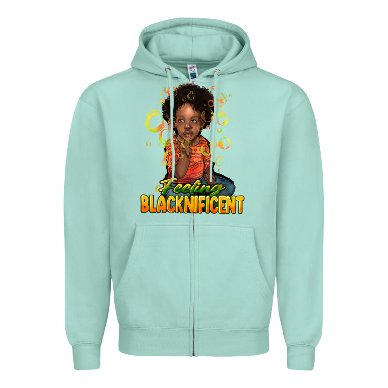 Feeling Blacknificent Zipper Hoodie by NancyCooperArtShop | Teevron