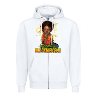 White feeling blacknificent Zipper Hoodie - NancyCooperArtShop