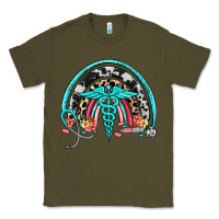 Army Green nurse rainbow Classic Tee - NancyCooperArtShop