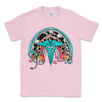 Bubblegum Pink nurse rainbow Classic Tee - NancyCooperArtShop