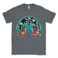 Charcoal Heather nurse rainbow Classic Tee - NancyCooperArtShop