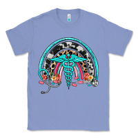 Colony Blue nurse rainbow Classic Tee - NancyCooperArtShop