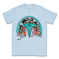 Dusty Blue nurse rainbow Classic Tee - NancyCooperArtShop