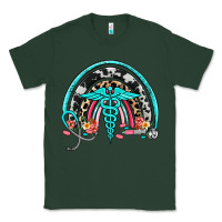 Sports Green nurse rainbow Classic Tee - NancyCooperArtShop