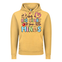 Vintage Mustard it takes a big heart for shape little minds Vintage Hoodie - MaliasSmallBusiness