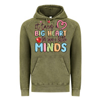 Vintage Olive it takes a big heart for shape little minds Vintage Hoodie - MaliasSmallBusiness