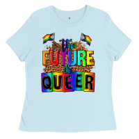 Baby Blue the fuuture is queer Ladies Tee - AdoDesignShop