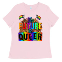 Bubblegum Pink the fuuture is queer Ladies Tee - AdoDesignShop