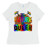 White the fuuture is queer Ladies Tee - AdoDesignShop