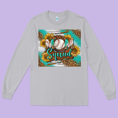 Baseball Mom Squad Tumbler Long Sleeve Tee Designed By Bundleandbundleshop