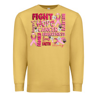 Antique Gold cancer awareness fight believe hope survive Premium Sweatshirt - CowGirlArtShop