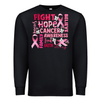 Black cancer awareness fight believe hope survive Premium Sweatshirt - CowGirlArtShop