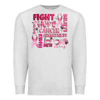 Oatmeal Heather cancer awareness fight believe hope survive Premium Sweatshirt - CowGirlArtShop