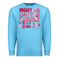Ocean Blue cancer awareness fight believe hope survive Premium Sweatshirt - CowGirlArtShop