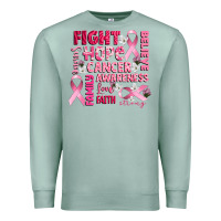 Seafoam cancer awareness fight believe hope survive Premium Sweatshirt - CowGirlArtShop