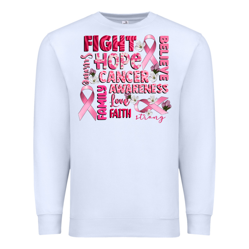 Cancer Awareness Fight Believe Hope Survive Premium Sweatshirt by CowGirlArtShop | Teevron