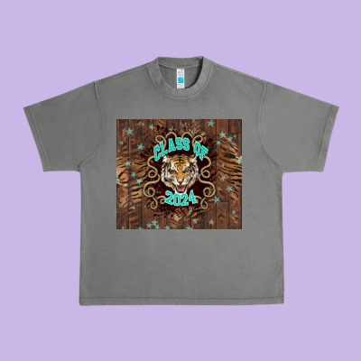 Class Of 2024 Tiger Urban Heavy Tee Designed By Nancycooperartshop